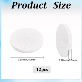 GORGECRAFT 12 Stück Gesichtswaschschwämme Wiederverwendbare Schwämme Zum Make Up Entfernen Flacher Runder Gesichtsreinigungsschwamm Weiße Make Up Schwämme Für Die Tägliche Gesichtsreinigung Sanftes Pe