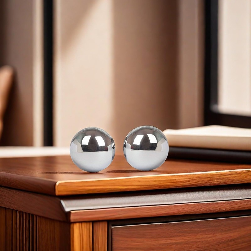 Tianigo Stainless Steel Baoding Balls Set, 1.2 Inches Chinese Health