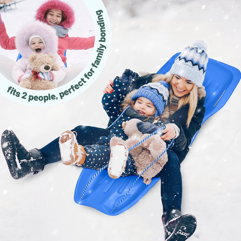 Slippery Racer Downhill Xtreme Flexible Adults and Kids Plastic Toboggan