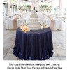 ShiDianYi 120-Inch Round Sequin Tablecloth, Navy Blue Sparkle Table Cover