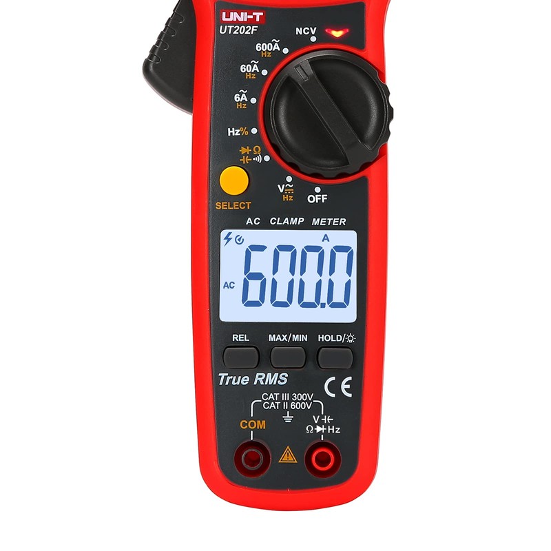 UNI-T UT202F - Medidor de abrazadera digital de corriente alterna,