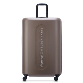 florence by mills Catch Flights Hardside Expandable Luggage with Spinner Wheels, Chestnut, Checked-Large 29 Inch