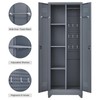 IRONFFICE Broom Storage Cabinet,65" H Utility Closet with Pegboard,Cleaning Cabinet