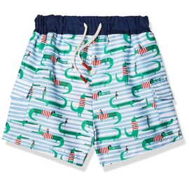 Mud Pie Bañador de cocodrilo Pirata para niño, Multi, 4 Toddler - 5 Toddler