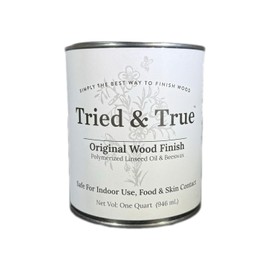 Tried & True Original Wood Finish, Quart - Linseed Oil & Beeswax Blend, Ideal for All Woodwork, Long-Lasting Durability, Food Safe Sealer, Non-Toxic Wood Finish