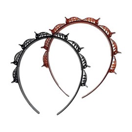 Hairstyle Hairpin Headband,Headband With Clips, Toothed Headband Braiding Tools, Double Layer Weave Bangs Clip Fashion Hair Accessories for Women Girls