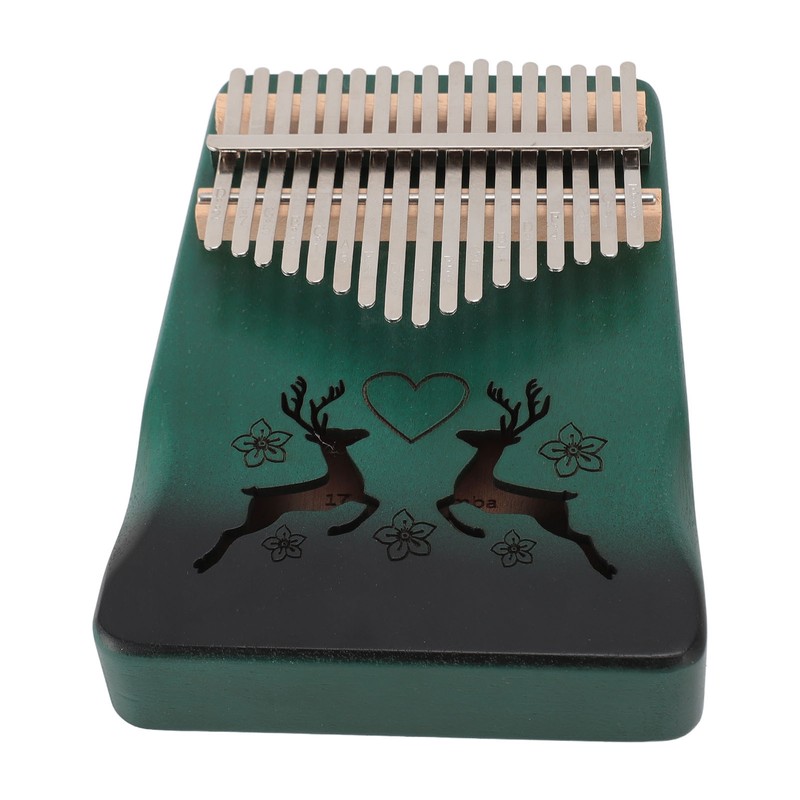 Finger Thumb Piano 17 Keys Exquisite Engraved Pattern Wood Kalimba