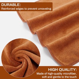 Toallitas faciales de microfibra para quitar el maquillaje, toallas faciales suaves con punta de los dedos, reutilizable, lavable a máquina, toallas faciales de limpieza de secado rápido, 12