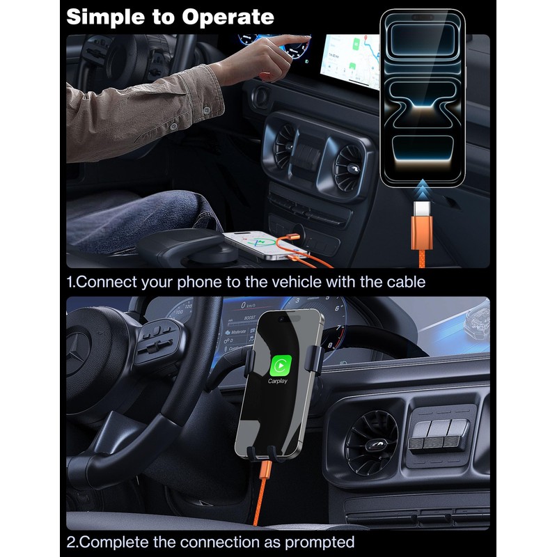 iMangoo 3ft USB A to USB C Braided Car Play