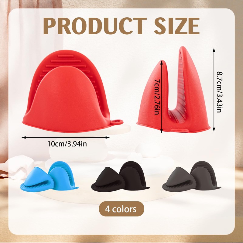 Mini Silicone Oven Mitts 8 PCS Heat Resistant Small Oven