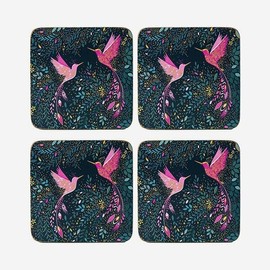 Sara Miller India Collection Hummingbird Paradise Coasters Set of 4