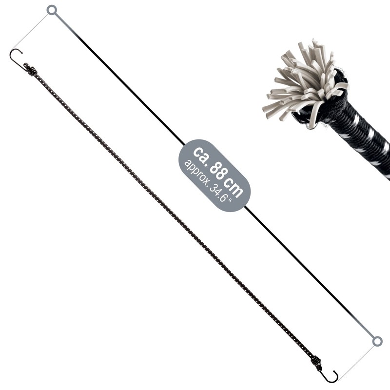 com-four® 10-piece set of rubber straps with reflective strips -