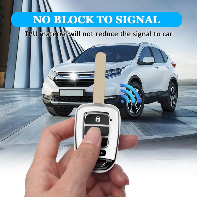 MILD EAST for Honda Key Fob Cover with Key Chain,