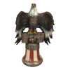 Independence Day American Glorious Bald Eagle Perching On Liberty Bell