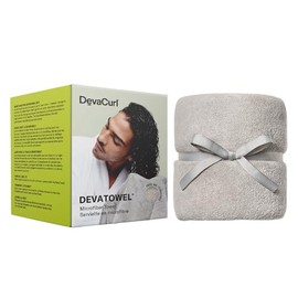 DevaCurl Toalla de Microfibra Anti-Frizz para el Cabello | Secado Suave | Gris