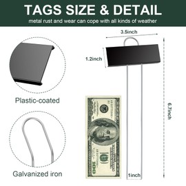 30 Packs Metal Plant Labels, Weatherproof Garden Plants Markers, Reusable Nursery Tags for Outdoor Greenhouse Vegetables Herb Flower Seed