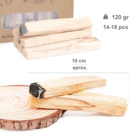 RUBY Palo Santo Cleaning Natural Smoking Wood 14-18 Pieces (120 g) - Premium Quality Selected from Peru-Palo Santo Aromatherapy and Meditation (120 g)
