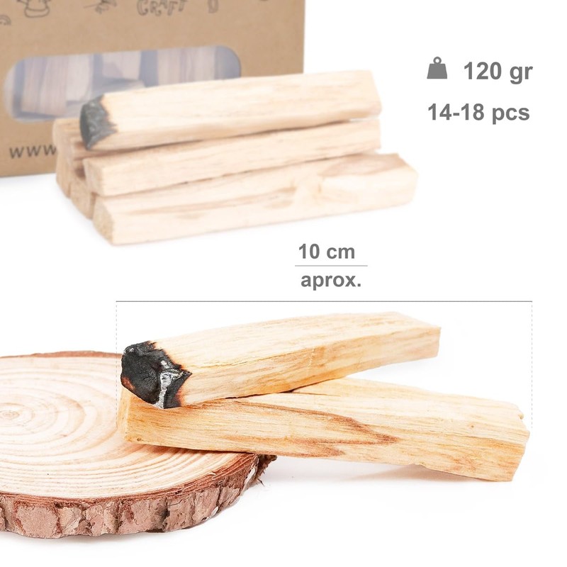 RUBY Palo Santo Cleaning Natural Smoking Wood 14-18 Pieces (120