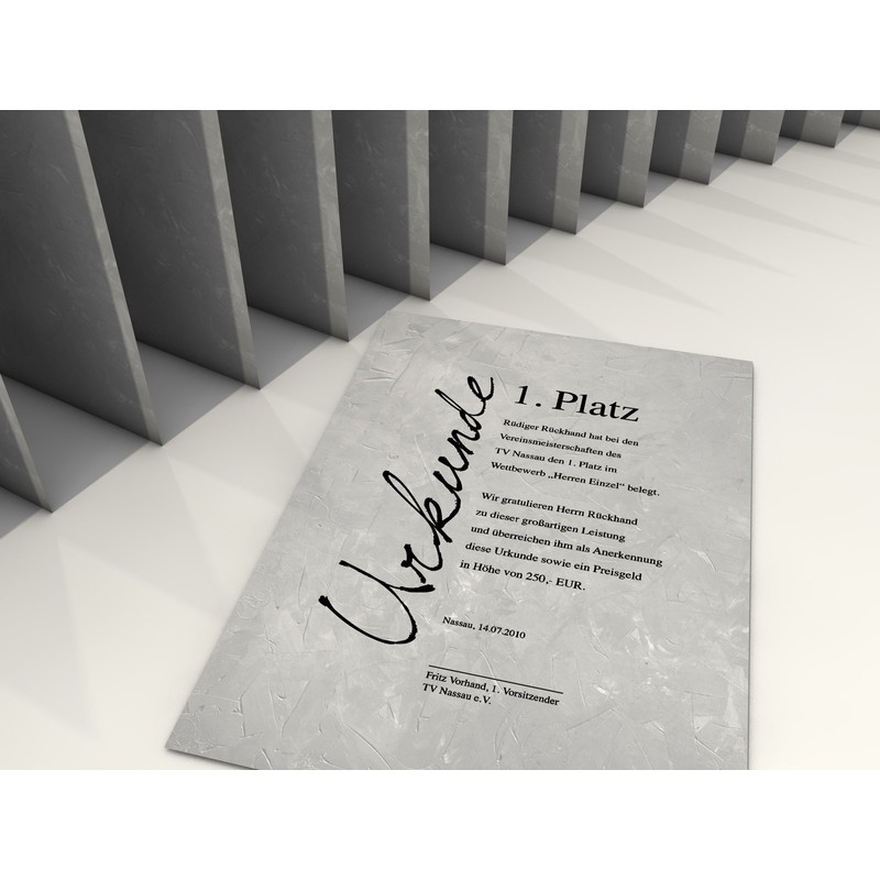 Certificate Paper "Structure Grey 50 Sheets of A4 190 g/qm