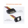 CableCreation SATA Power Cable, [2-Pack] 6-Inch SATA 15 Pin Male