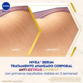 NIVEA Serum tratamiento avanzado Luminous630 anti-estrías (100 ml) 48 horas de humectación profunda y piel suave