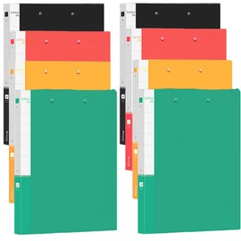 8 Pack A4 Double Strong Clips File Folder Report Cover, Punchless Binder, Clamp Binder Without Rings Office Project Folder,Documents File Folder, for Letter Size or A4 Size, 200 Sheet Capacity