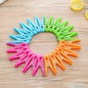 Living Today 24PCS Plastic Clothespins, Colorful Strong Clothing Pin Set,