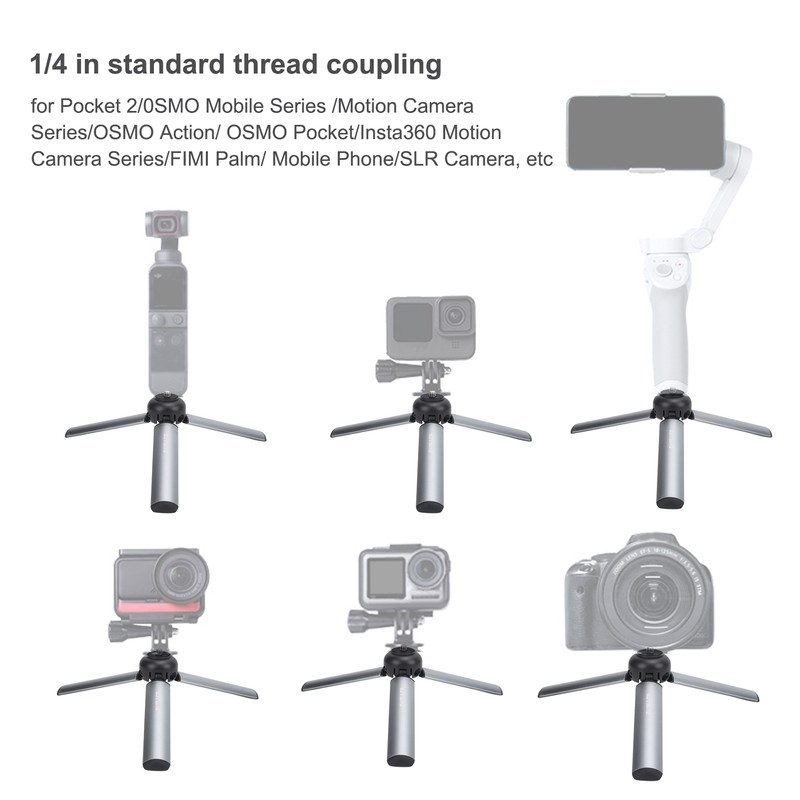 Sunnylife Aluminum Alloy Mini Tripod Handheld Foldable Bracket Action Camera