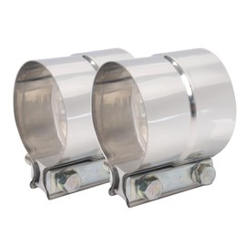 Elifecenter 2-1/2 Inch Exhaust Clamp, Lap Joint Band Clamp Stainless Steel for Clamping 2.5" OD to 2.5" ID Pipes