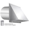8 Inch Wall Vent,Hooded Wall Vent with Screen and Damper,Outdoor