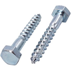 SKIR'CO (20 pcs) DIN 571 Zinc Plated Steel Hexagon Head Wood Screws M10 x 70 mm, Coach Screws, Hex Screw, Lag Bolts