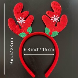 6 Pack Christmas Headbands for Adults and Kids, Festive Xmas Props for Christmas Party, Christmas Photo Booth!