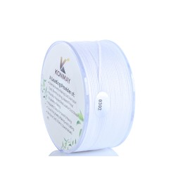 KONMAY 1.0mm White Nylon String with Case for Bracelets,90 Yards Braided Nylon Satin Cord for Jewelry Making, Beading,Chinese Knotting, Kumihimo, Macramé