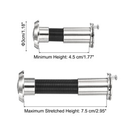 PATIKIL 5/8" Door Viewer Peephole, 2 Pcs Zinc Alloy Privacy Door Viewer with Privacy Cover, 180-Degree Fits 1-3/4" to 2-15/16" Door with 16mm/0.62" Drill Bit for Security, Chrome