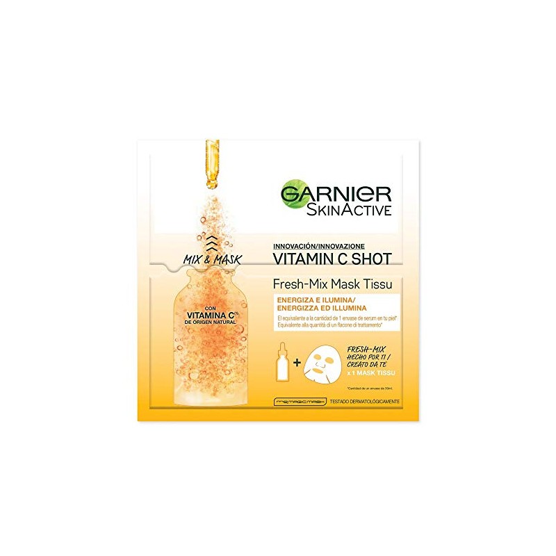 Garnier Skinactive Fabric Mask Fresh Mix Enriched with Vitamin C,