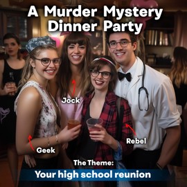 Darkridge Reunion: A High School Reunion-Themed Murder Mystery Game | for Adults & Teens, 6-12 Players | Murder Mystery Dinner Party Game | Adult Party Games | “Murder Games” Thrills!