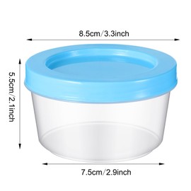 Tanlade 48 Pcs 7 Oz Small Food Containers with Lids Baby Snack Containers Reusable Mini Airtight Plastic Food Storage Container Stackable Multicolor Containers for Kitchen Picnics (Light Colors)