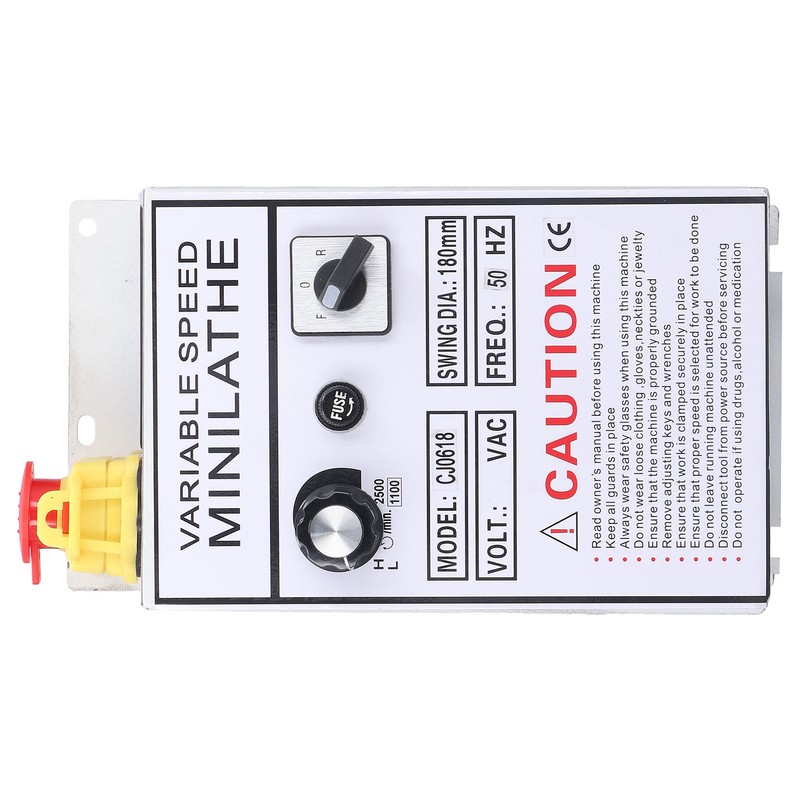 Lathe Control Box Speed Controller Assembly Switch Fuse for 0618‑3B
