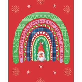 Merry Christmas & Happy New Year 2022 Best wish ever Notebook: Composition journal for work, note, homework, Christmas gift idea to everyone