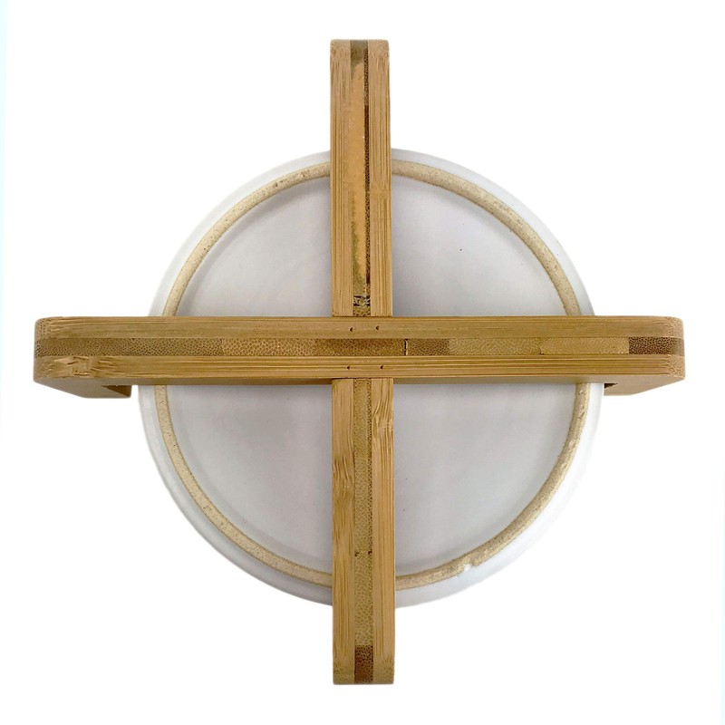 Midlee Modern Raised Pet Bowl on Stand (Single, White -