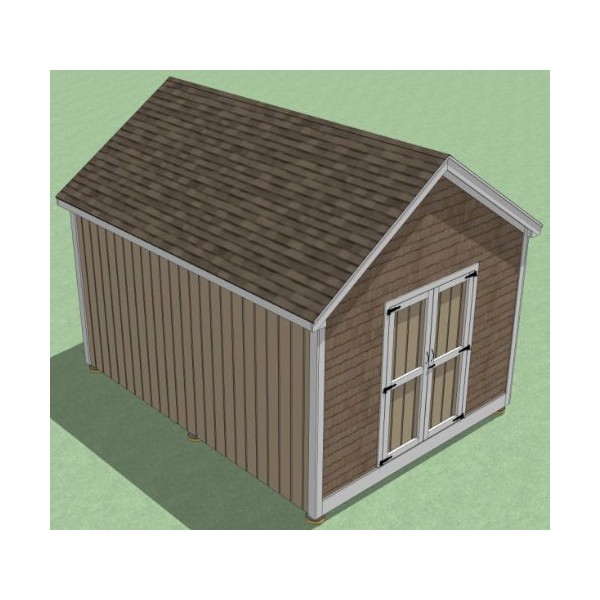 12x16 Shed Plans - How To Build Guide - Step By Step - Garden / Utility / Storage