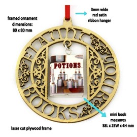 Advanced Potion Making School of Magic Ornament Clay Mini Book Framed Home Wall Decoration Favor Kit