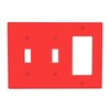 Red 3-Gang 2-Toggle 1-GFCI/Decorator Combination Light Switch Decorative Triple Combo