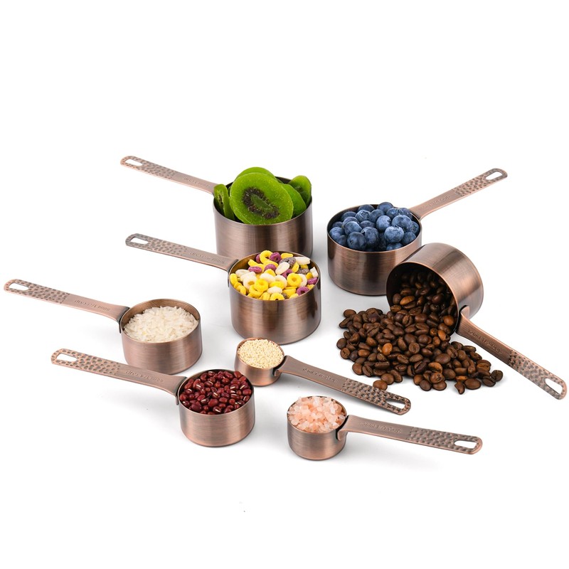 SUNMVEHOT Copper Measuring Cups and Spoons Set 20 for Kitchen