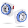 Adiwo Mechanical Timer, Pack of 2 Analogue Timer for Indoor
