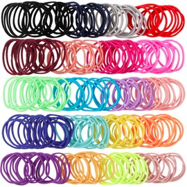 Baby Hair Ties for Girls - 200Pcs Small 1" Elastic Toddler Hair Ties Ponytail Holders Hair Tie for Baby Girls Infants Kids Hair Accessories (Color A)