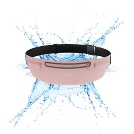 YITORMAN Running Belt with Waterproof Adjustable Elastic Strap, Sweatproof Waist Pack Fits All Phones & Waist Sizes, Large Capacity for Running, Workouts, Outdoor, Training & More (Pink)