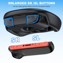 HASACOOL Switch Lenkrad, 2x Lenkrad Ergonomisches für Switch 2 Zubehör Joypad, Geeignet für Renntruck-Spiele(Schwarz)