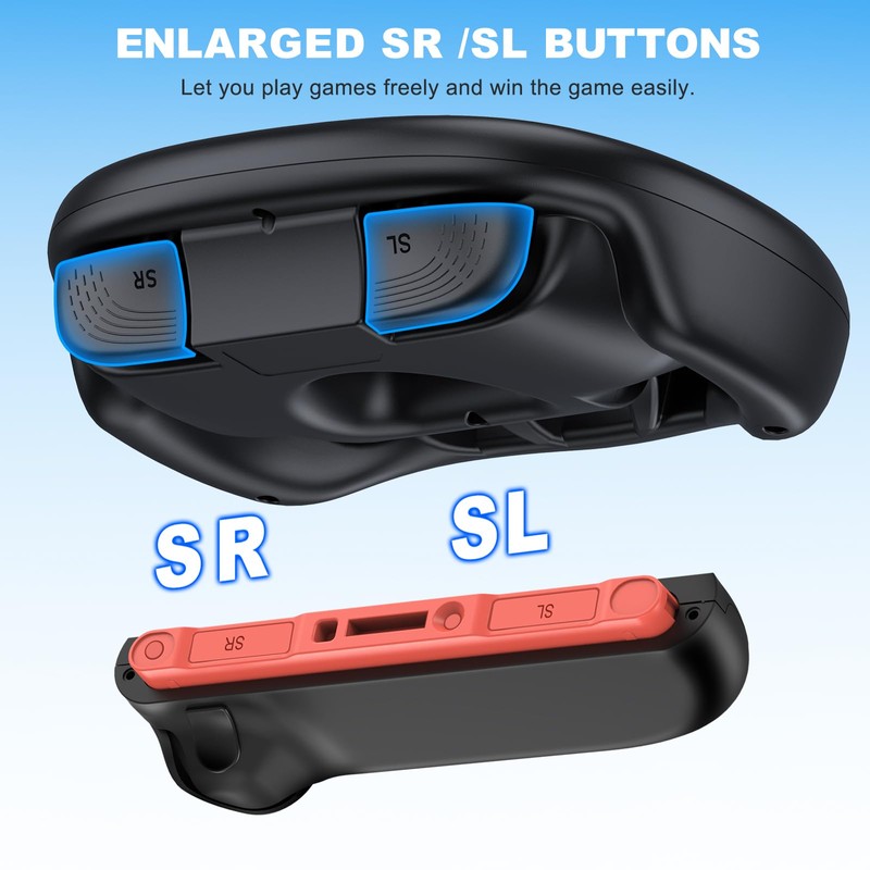 HASACOOL Switch Lenkrad, 2x Lenkrad Ergonomisches für Switch 2 Zubehör