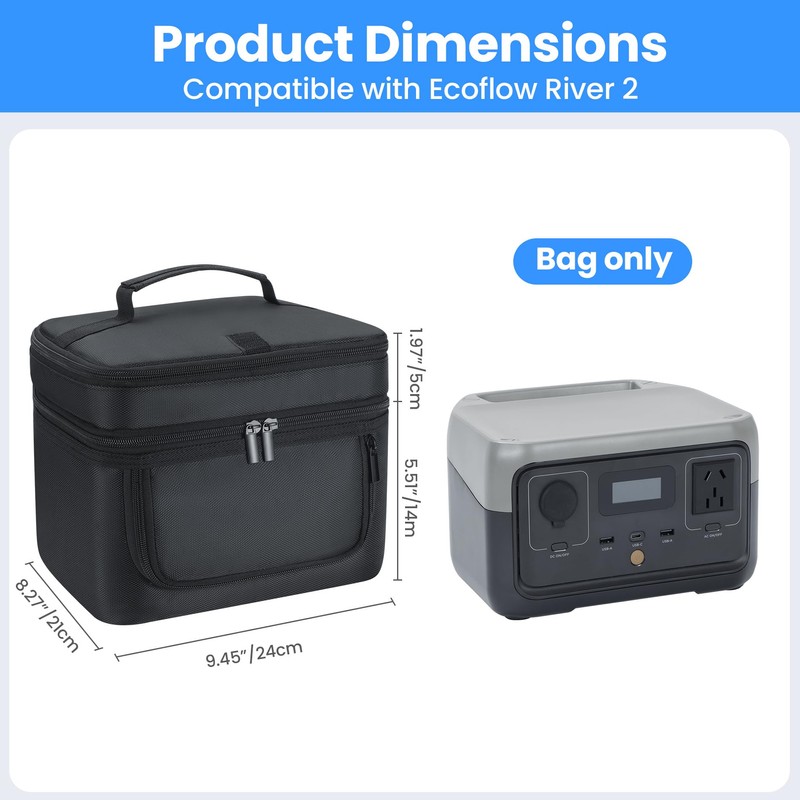 Speqerk Generator Cover Compatible with ECOFLOW River 2, Soft Carrying